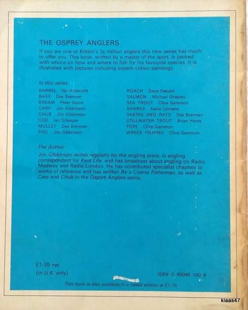 Pike - Jim Gibbinson - The Osprey Anglers) Paperback 1974