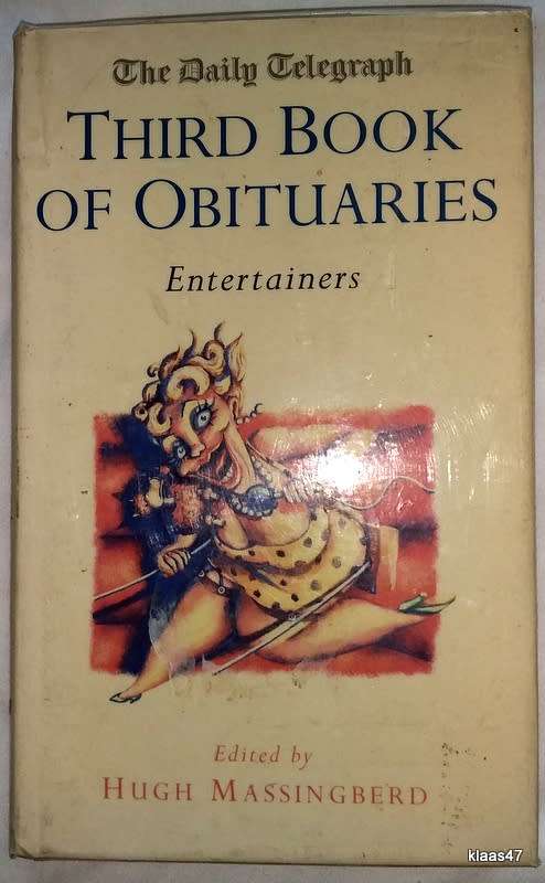 The Daily Telegraph Third Book of Obituaries - Ed: Hugh Massingberd - Hardcover (Entertainers)