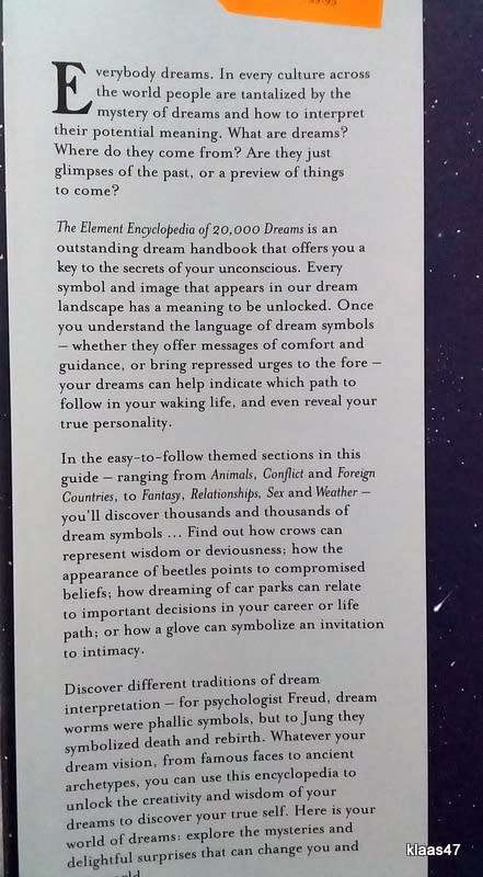The Element Encyclopedia of 20,000 Dreams - Theresa Cheung - Hardcover