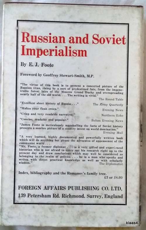 The Soviet Domination of Eastern Europe in the Light of International Law - Dr J A B Gawenda - 1974