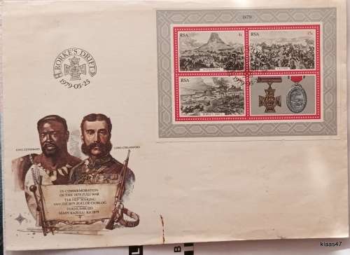 RSA - 1979 - The Zulu War - FDC S.3 with Souvenir Sheet