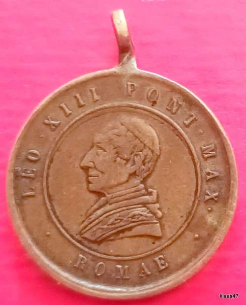 Religious Medallion/Pendant - Vatican Pope Leo XIII Pont. Max. - Romae - Annus MDCCCLXXXVIII
