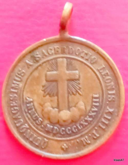 Religious Medallion/Pendant - Vatican Pope Leo XIII Pont. Max. - Romae - Annus MDCCCLXXXVIII