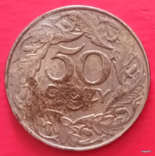 Poland - 1938 -  50 Groszy - Nickel plated Iron  (German Occupation WW II)
