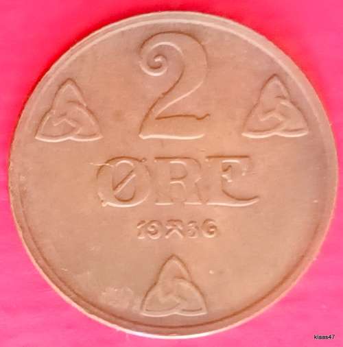 Norway - 1936 - 2 Ore - Haakon VII - Bronze