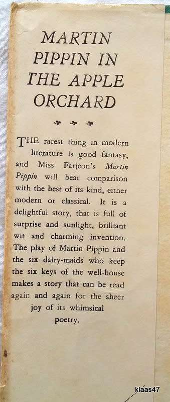 Martin Pippin in the Apple Orchard - Eleanor Farjeon - Hardcover 1934