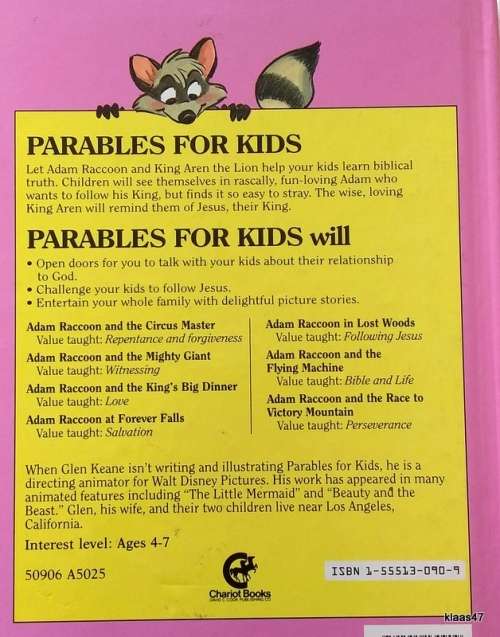 Adam Raccoon and the Circus Master - Glen Keane- Hardcover (Parables for Kids about Forgiveness)