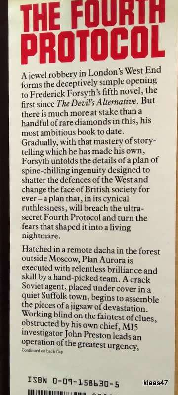 The Fourth Protocol - Frederick Forsyth - Hardcover