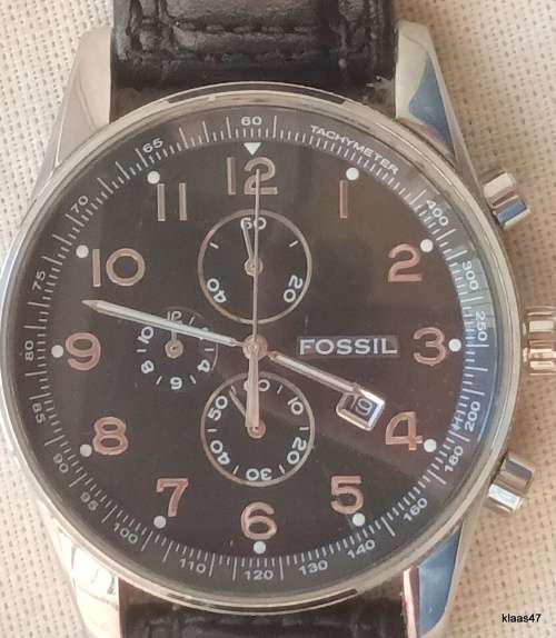Men`s Fossil Arkitekt Chronograph Watch FS4310 - Working - Strap needs to be replaced.