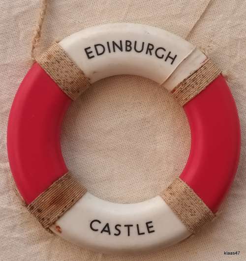 Union Castle Line - Edinburgh  Castle - Souvenir Miniature Life Ring/belt/bouy