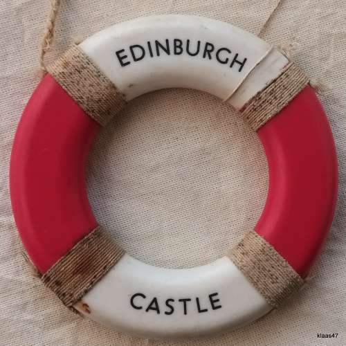 Union Castle Line - Edinburgh  Castle - Souvenir Miniature Life Ring/belt/bouy