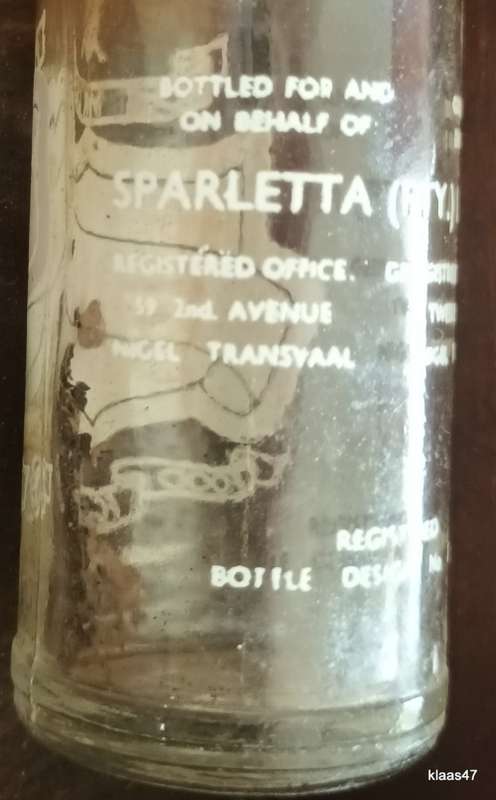 Vintage Miniature Sparletta Bottle