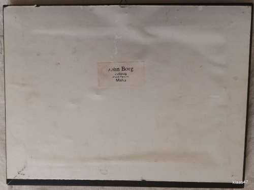 Vintage 3d Picture - John Borg - Zebbug - Malta - Handpainted -