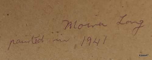 Framed Watercolour - Seascape - Moria Long -  (Painted 1941 written on back)
