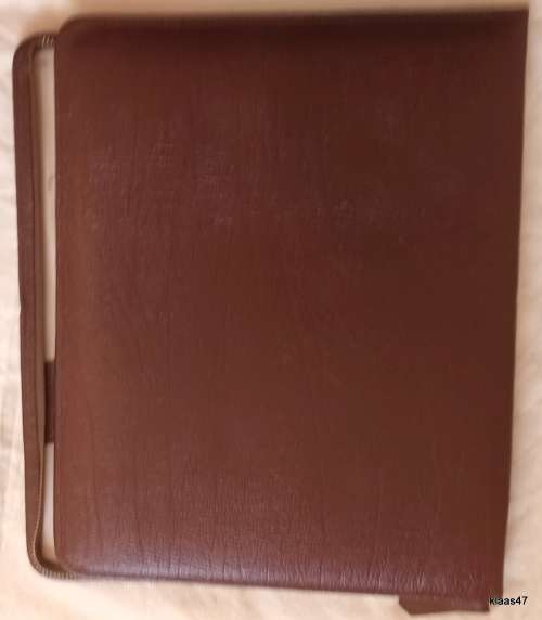 Vintage Travel Writing Case Organiser - Zip Around - Leathersmith - Made in England - Real Leather