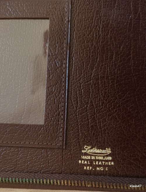 Vintage Travel Writing Case Organiser - Zip Around - Leathersmith - Made in England - Real Leather