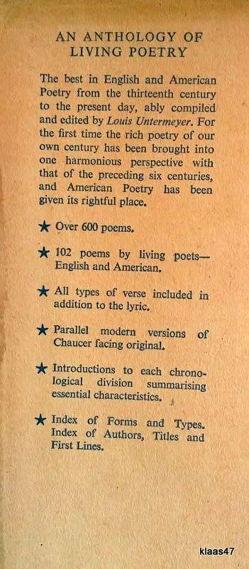 The Albatross Book of Living Verse - Ed: Louis Untermeyer - Hardcover (English and American Poetry)