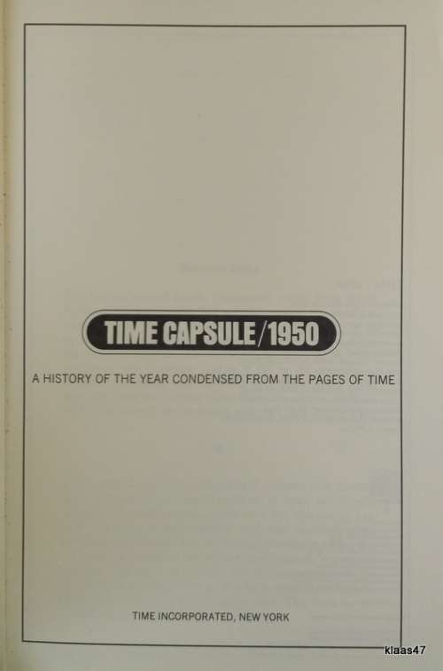 TIME CAPSULE: 1950 (A History of the Year Condensed From the Pages of Time) Paperback - MacArthur