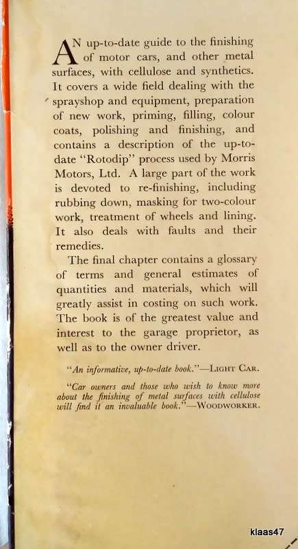 Cellulose Spraying - John Howell Ousbey - Hardcover 1952