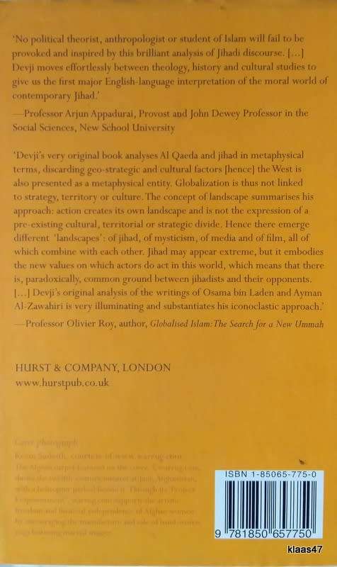 Landscapes of the Johad - Faisal Devji - Hardcover 1988 (Militancy, Morality, Modernity)