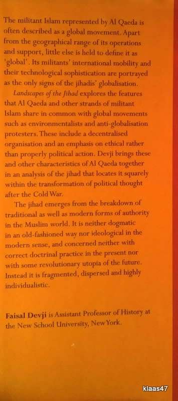 Landscapes of the Johad - Faisal Devji - Hardcover 1988 (Militancy, Morality, Modernity)