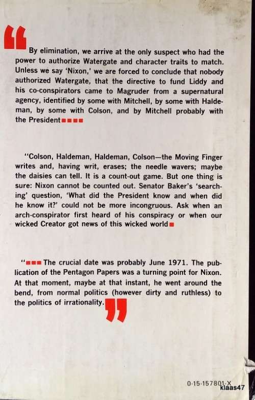 The Mask of State: Watergate Portraits - Mary McCarthy - Hardcover 1972