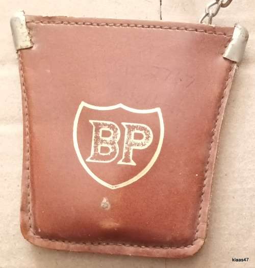 Vintage Leather Key Ring - Advertising BP and Human Motors (Welkom)