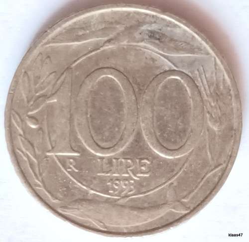 Italy - 1993 - 100 Lire - Copper-nickel
