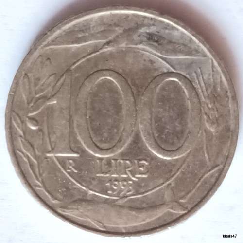 Italy - 1993 - 100 Lire - Copper-nickel