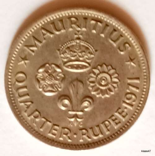Mauritius - 1971 - ¼ Rupee - Copper-nickel