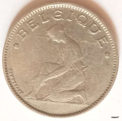 Belgium - 1923 - 1 Franc (French text) - Nickel
