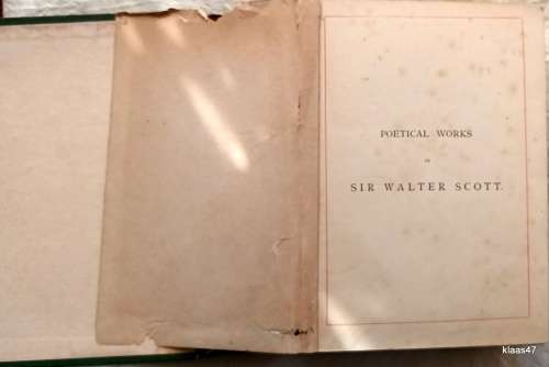 Poetical  Works - Sir Walter Scott - Hardcover (Chandos Edition 1870)