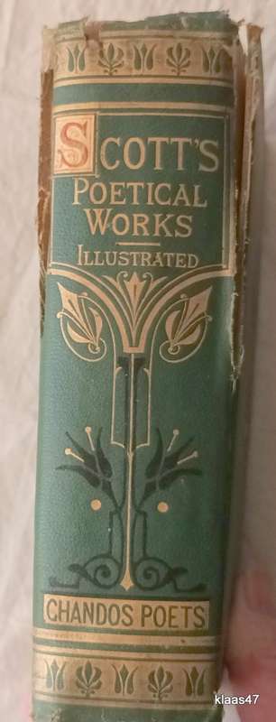 Poetical  Works - Sir Walter Scott - Hardcover (Chandos Edition 1870)