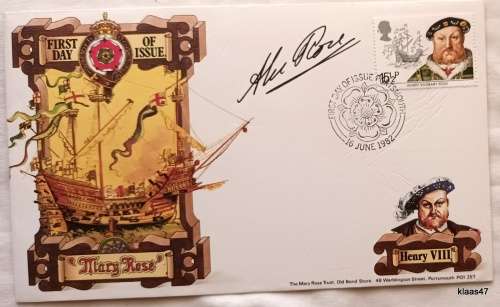 GB 1982 Mary Rose Trust FDC Signed by Sir Alec Rose