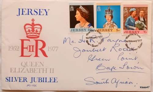 Jersey - 1977 - Queen Elizabeth II Silver Jubilee - FDC