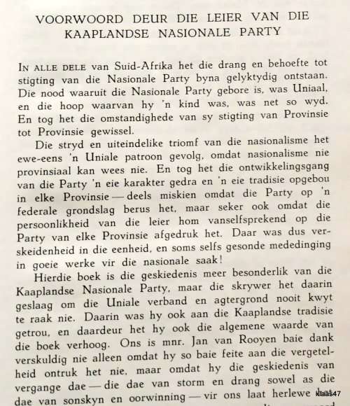 Die Nasionale Party: Sy opkoms en oorwinning (Kaapland se aandeel) - Jan J van Rooyen - Hardeband