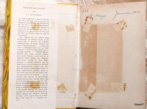 Deur die Sleutelgat - C F Beyers-Boshoff - Hardeband 1964