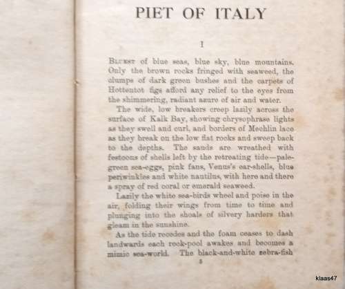 Piet of Italy - Dorothea Fairbridge - Hardcover 1913