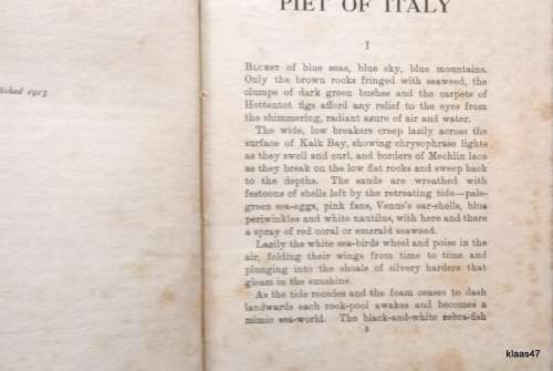 Piet of Italy - Dorothea Fairbridge - Hardcover 1913