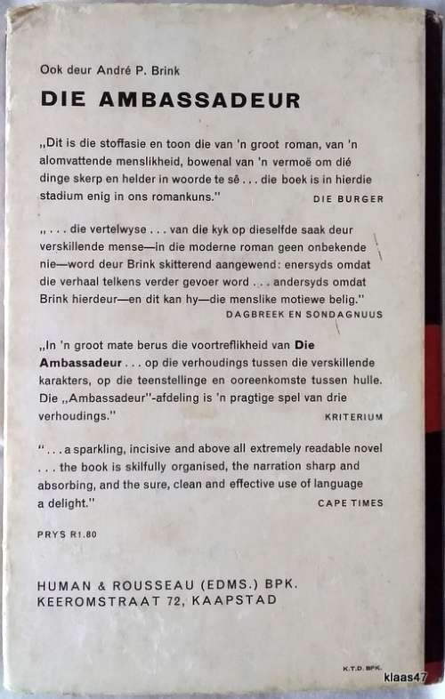 Lobola Vir Die Lewe - Andre P Brink - Hardeband 1963