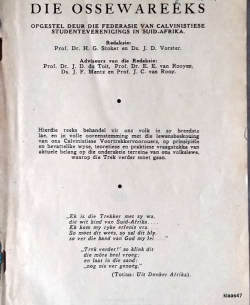 Verlowing En Huwelik - Ds. Daniel F Erasmus - Sagteband 1945 (Die Ossewareeks No.8)
