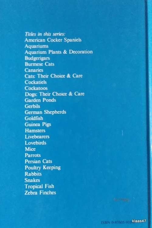 Howell Beginner`s Guide To Cockatiels - Cyril H Rogers - Hardcover 1984