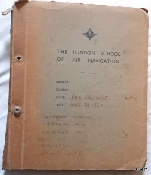 The London School of Air Navigation - Aviation Law/Flight Navigation/etc - 1960