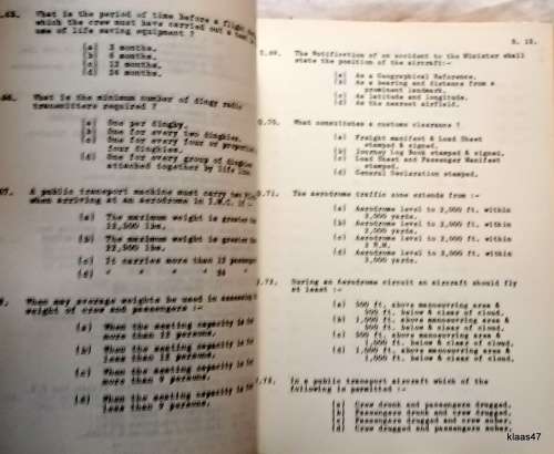 The London School of Air Navigation - Aviation Law/Flight Navigation/etc - 1960
