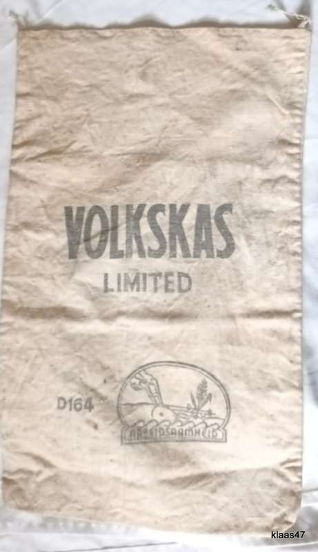 Volkskas Beperk Arbeidsaamheid Cloth Money Bag