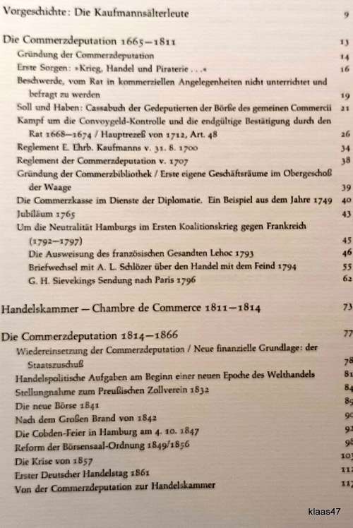 Dokumente Zur Geschichte der Handelskammer Hamburg - Dreihundertjährigen Jubiläum 1965