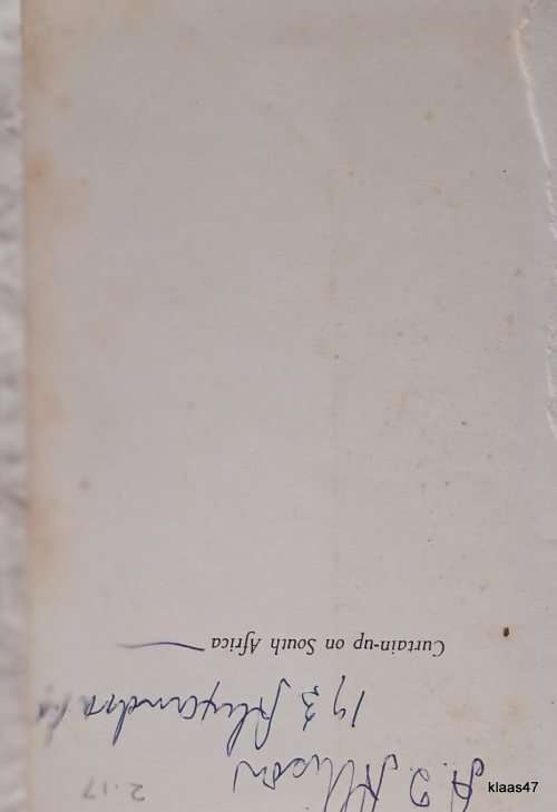 Curtain-Up on South Africa - Garry Allighan - Hardcover (A National Drama)