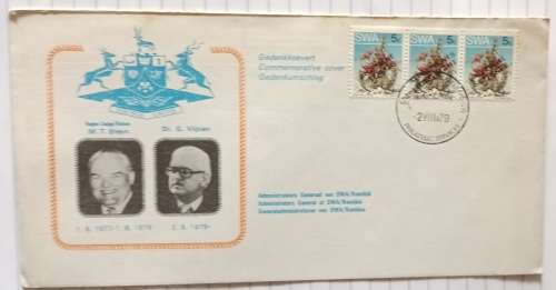 SWA - 1979 - Administrators General of SWA/Namibia - Commemorative Cover (Afrikaans stamp First)