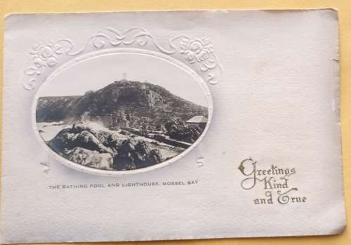 Vintage Greeting Card - The Bathing Pool and Lighthouse, Mossel Bay (Valentine`s Series)