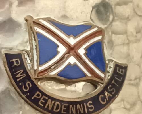 ABPC 1970`s English Pewter Tankard with R.M.S Pendennis Castle badge